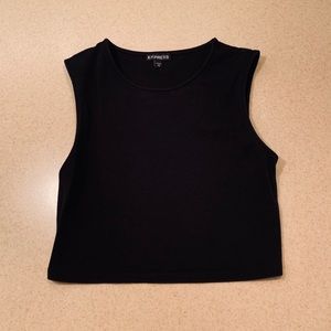 Black High Neck Express Crop Top